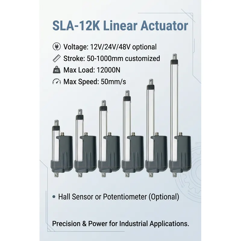 SLA-12K actuador lineal 12000n actuador CC de alta carga