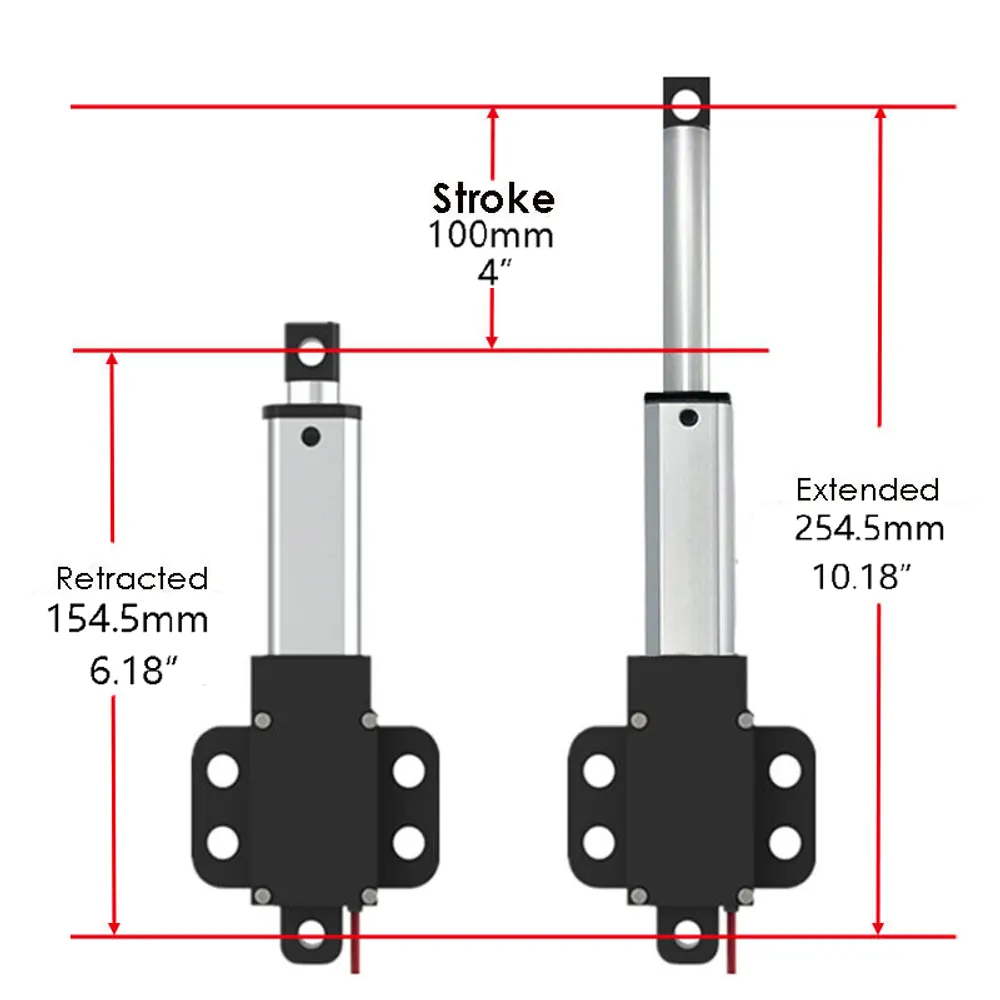 SLA-T01-W 100mm stroke linear actuator