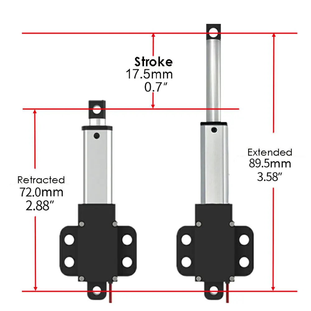 SLA-T01-W 17.5mm stroke linear actuator