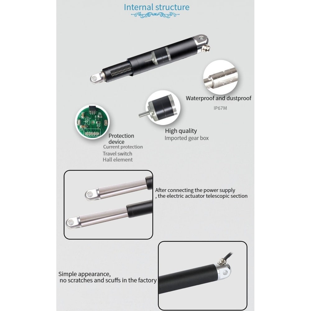 SLA-T52 6000N مشغل خطي مقاوم للماء IP68 thumbnail 3
